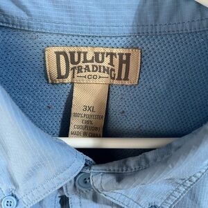 Duluth Trading Co Men's Light Blue Casual Shirt - 3XL
